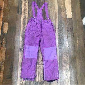 Weatherproof Snowboard ski bibs girls 5-6